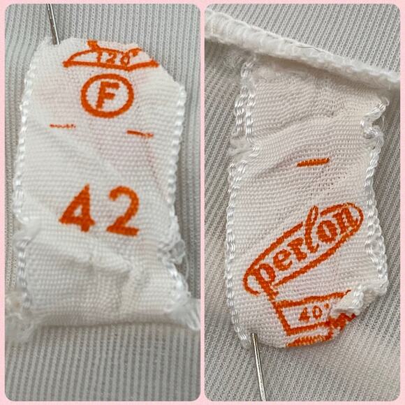 Vintage 60s Perlon Creamy White Nylon Lacy Retro Pinup Full Slip Dress Size S/M - Picture 15 of 15